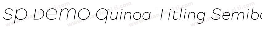 SP DEMO Quinoa Titling Semibold Reg字体转换